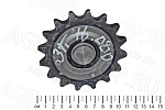 Звездочка ЗП 16.000 (z=16, t=19,05) с пальцем ОВС-25 