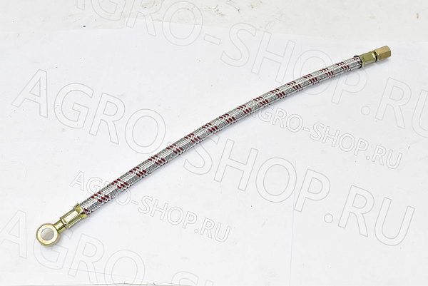 Маслопровод 240-3509150-2 компрессора L=410мм мет. оплетка Д-245/260 (Master Part)
