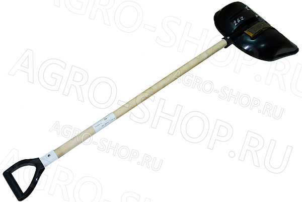 Лопата снеговая с деревянным черенком и V-ручкой 460мм (421843)  СИБИН